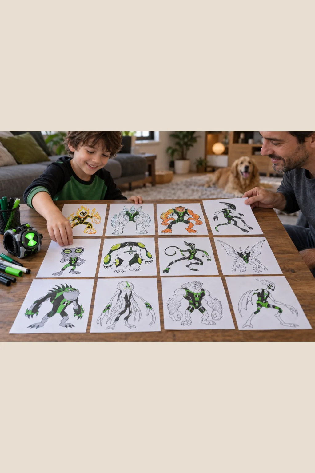 Desenhos do Ben 10 para Colorir - Depois