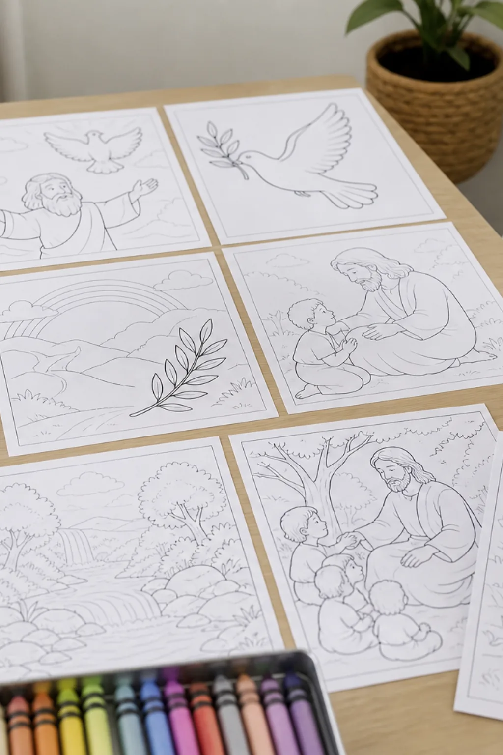 Desenhos Bíblicos para Colorir - Depois