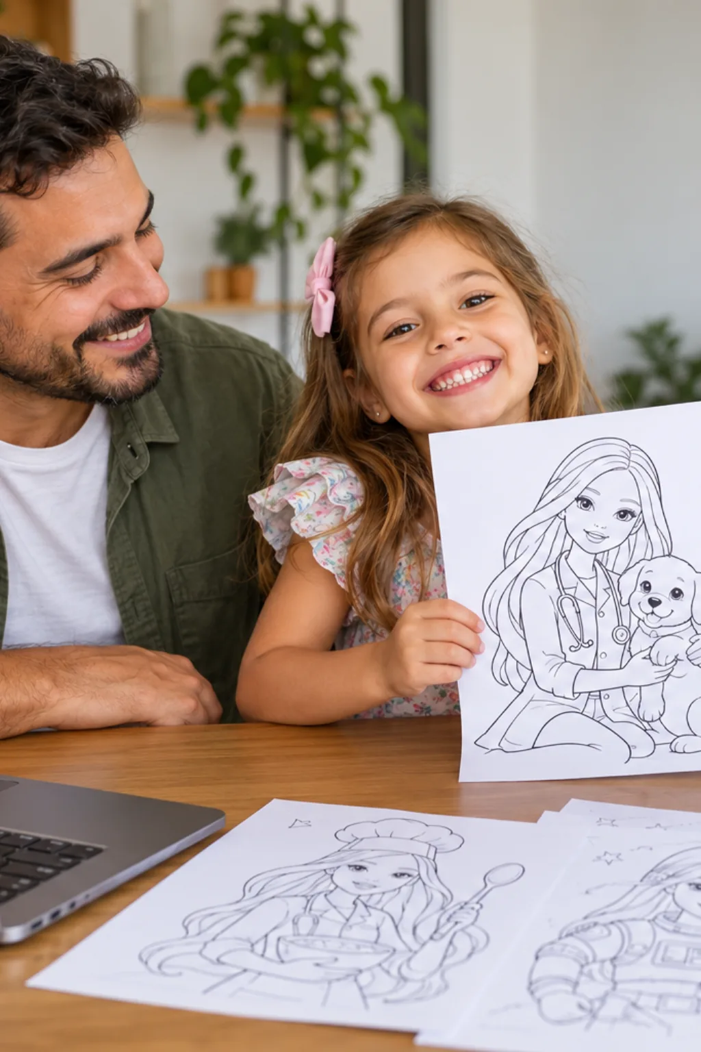 desenhos da barbie para colorir — exemplo criado na Desenhos pra Colorir
