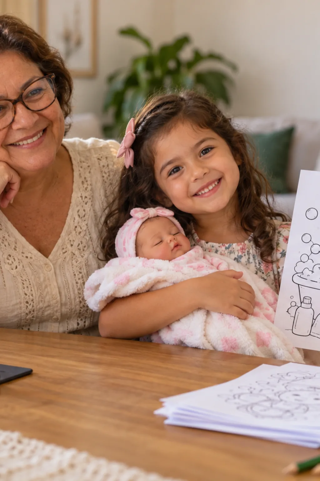 desenhos de bebê reborn para colorir — exemplo criado na Desenhos pra Colorir