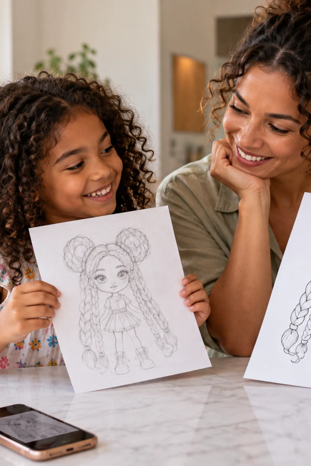 desenhos das Hairdorables para colorir — exemplo criado na Desenhos pra Colorir