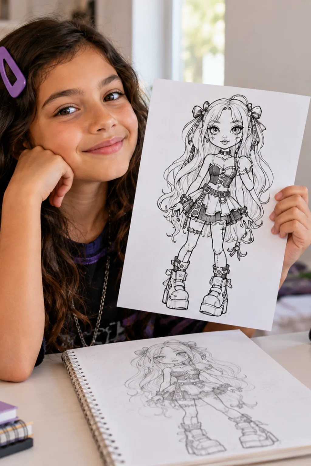 desenhos de Monster High para colorir — exemplo criado na Desenhos pra Colorir