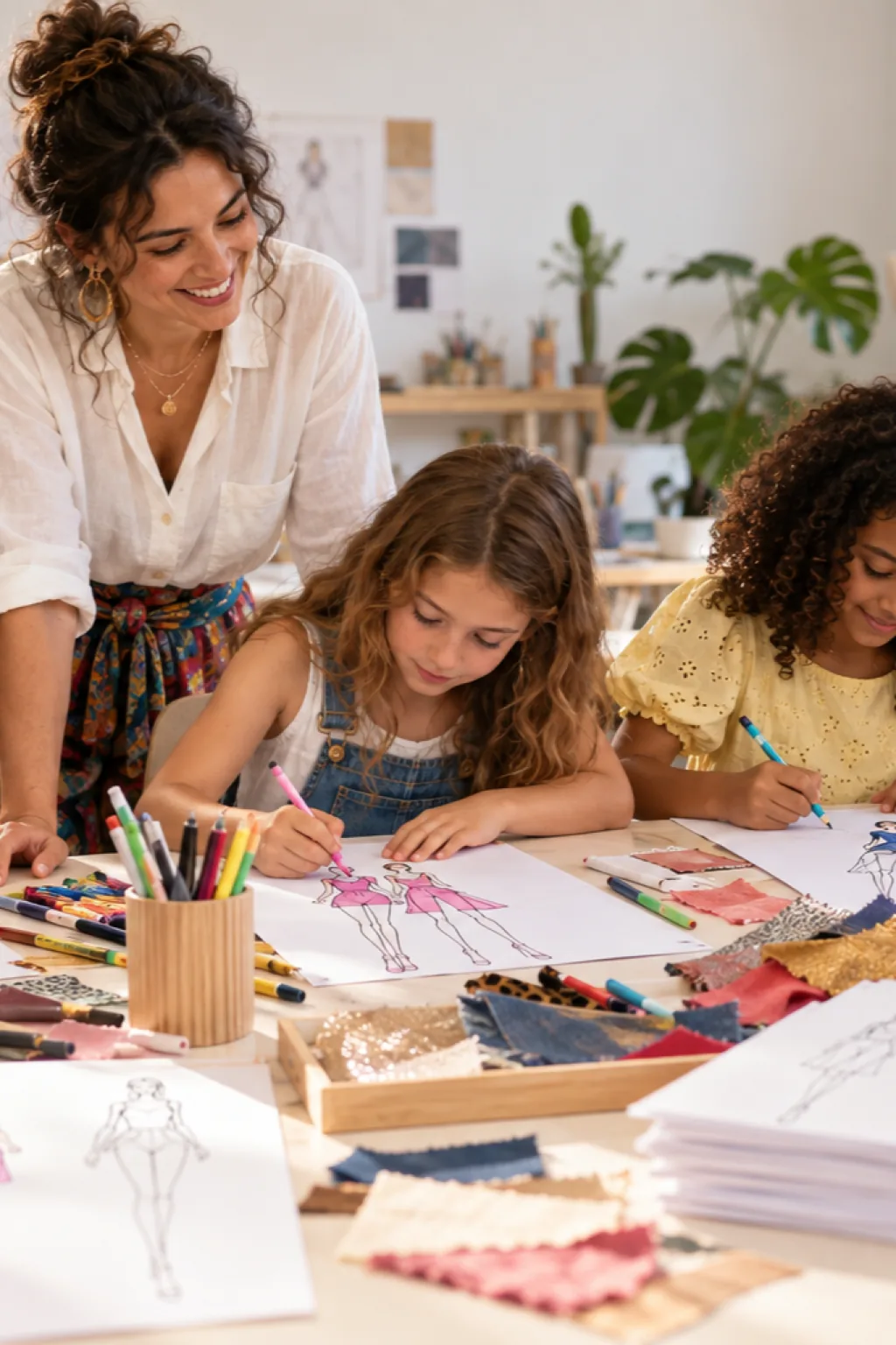 desenhos das bonecas Moxie Girlz para colorir — exemplo criado na Desenhos pra Colorir