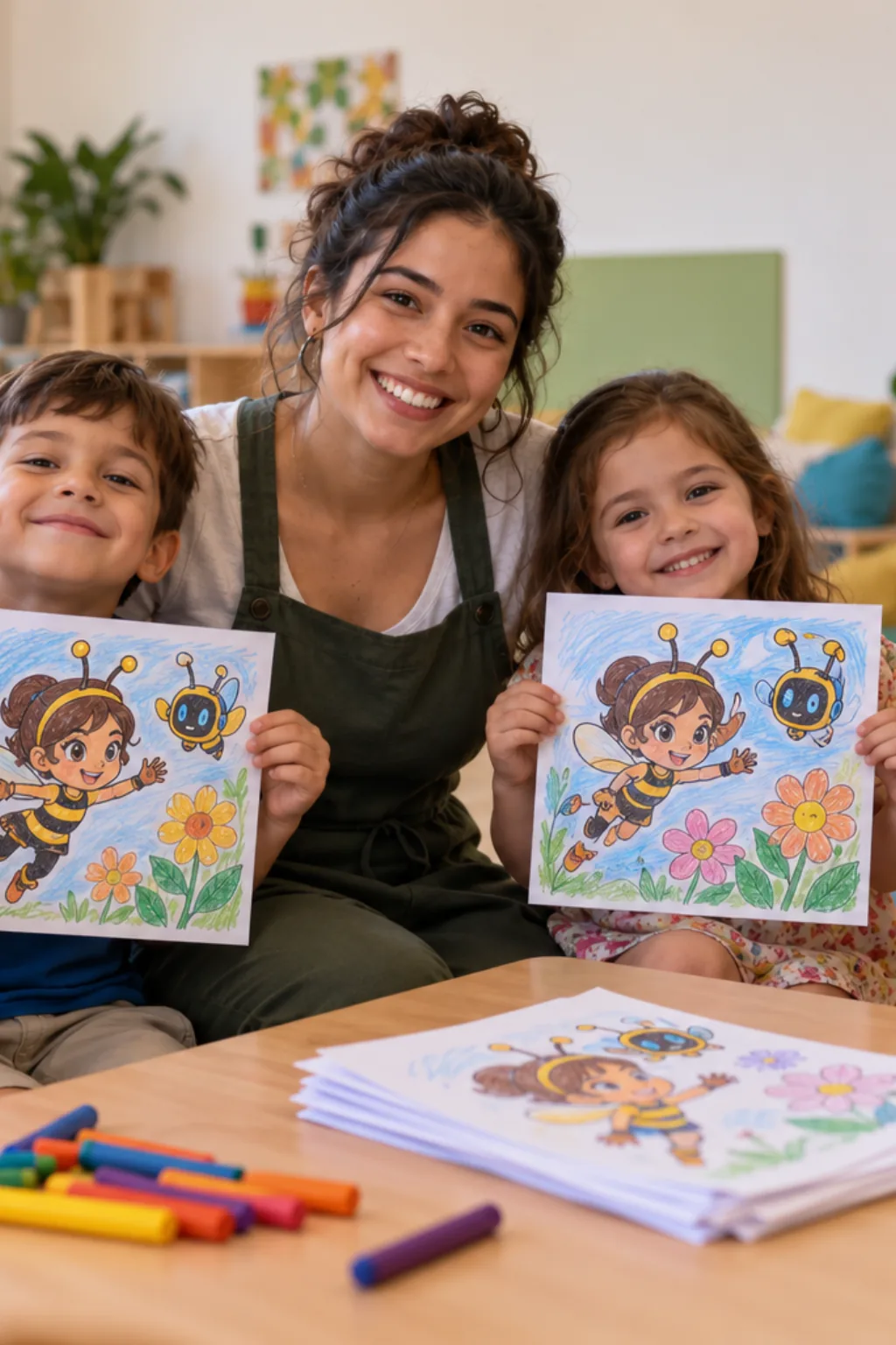 desenhos da Bea de Brawl Stars para colorir — exemplo criado na Desenhos pra Colorir