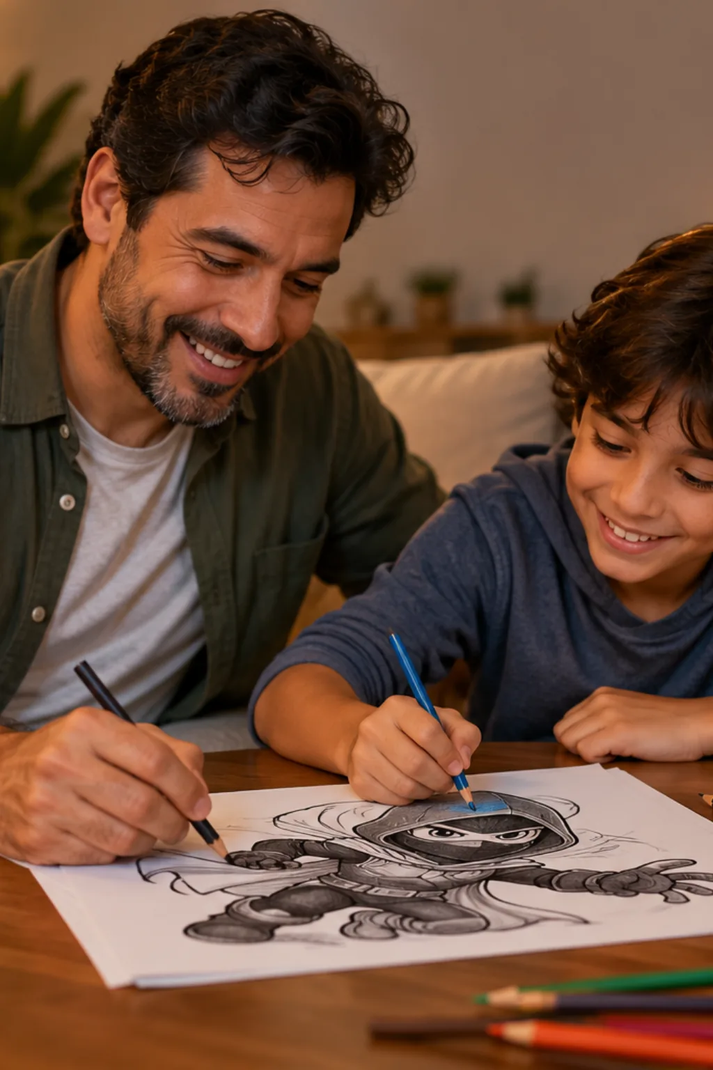 desenhos do Leon de Brawl Stars para colorir — exemplo criado na Desenhos pra Colorir
