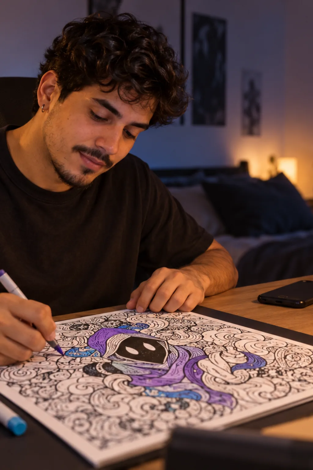 desenhos do Shade de Brawl Stars para colorir — exemplo criado na Desenhos pra Colorir