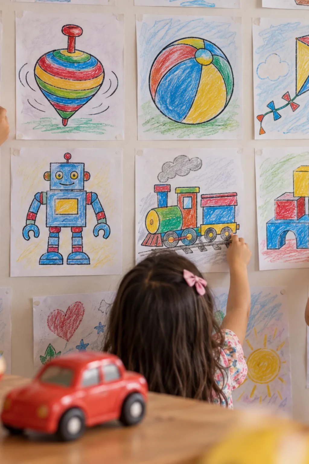 Desenhos de Brinquedos para Colorir - Depois