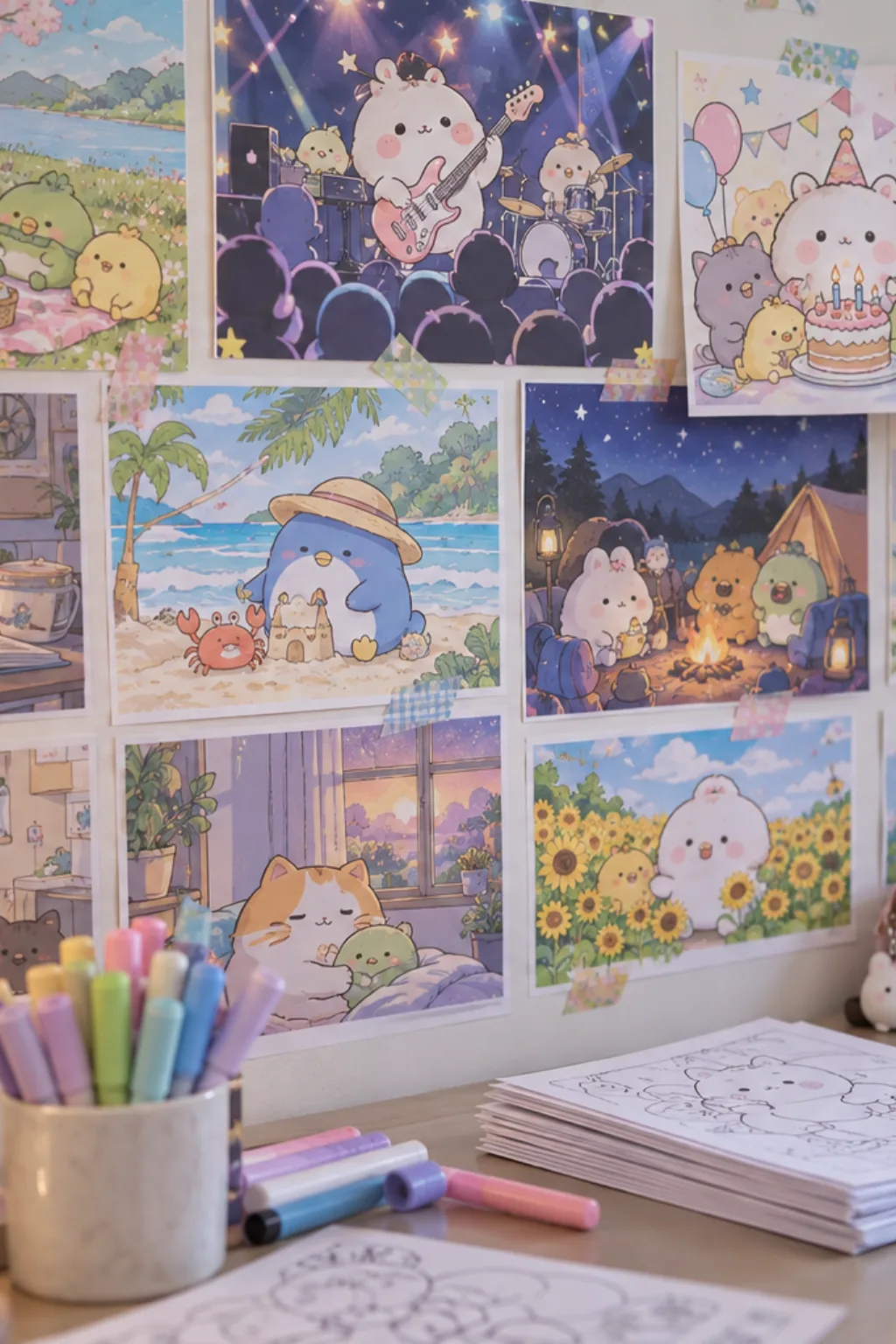 Desenhos do BT21 para Colorir - Depois