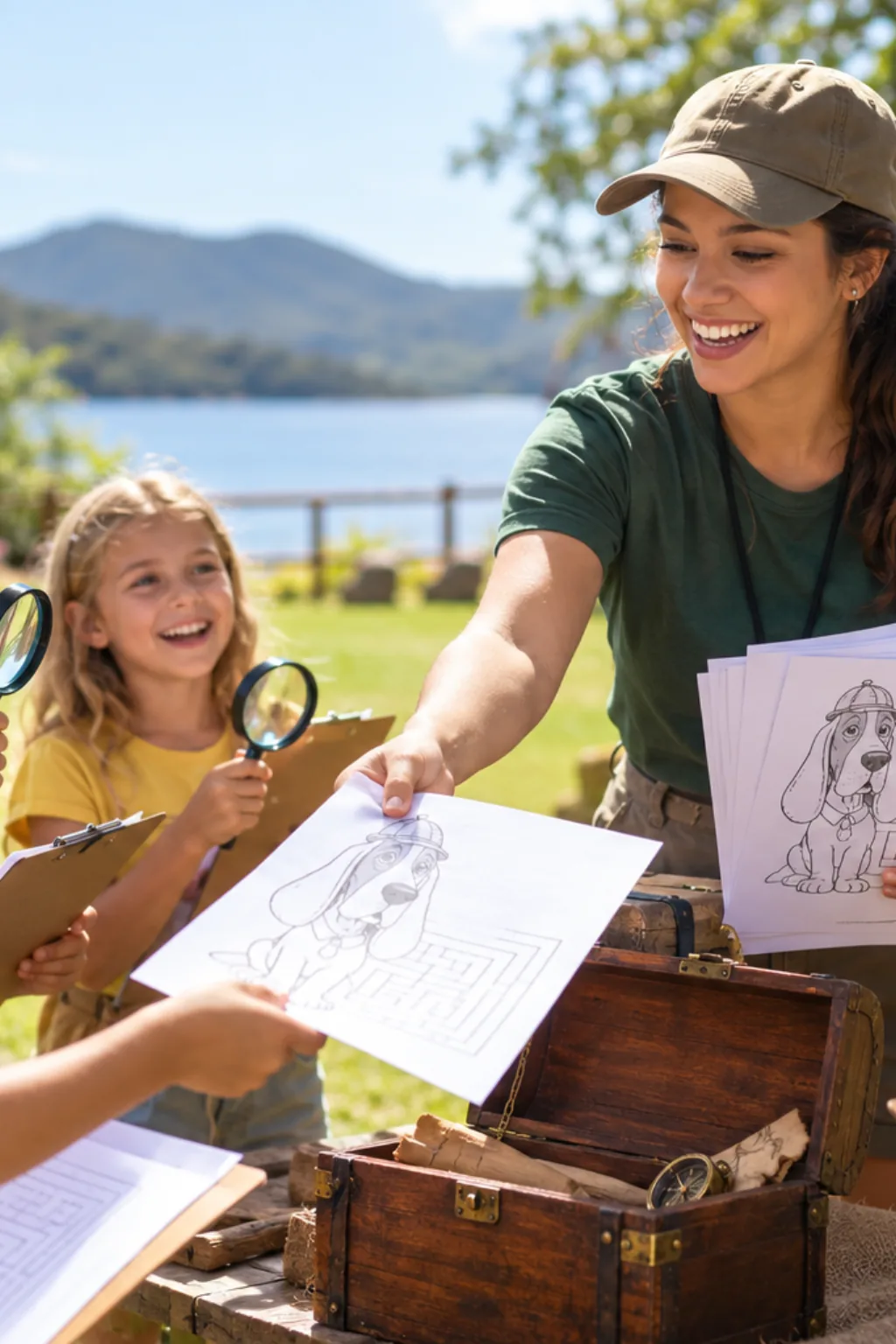 desenhos de cachorro bloodhound para colorir — exemplo criado na Desenhos pra Colorir