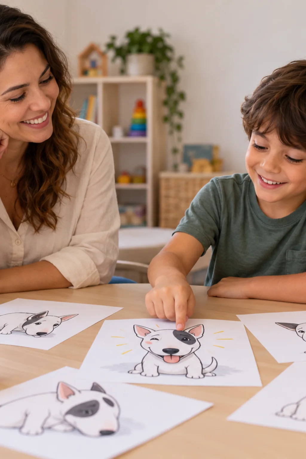 desenhos de cachorro bull terrier para colorir — exemplo criado na Desenhos pra Colorir