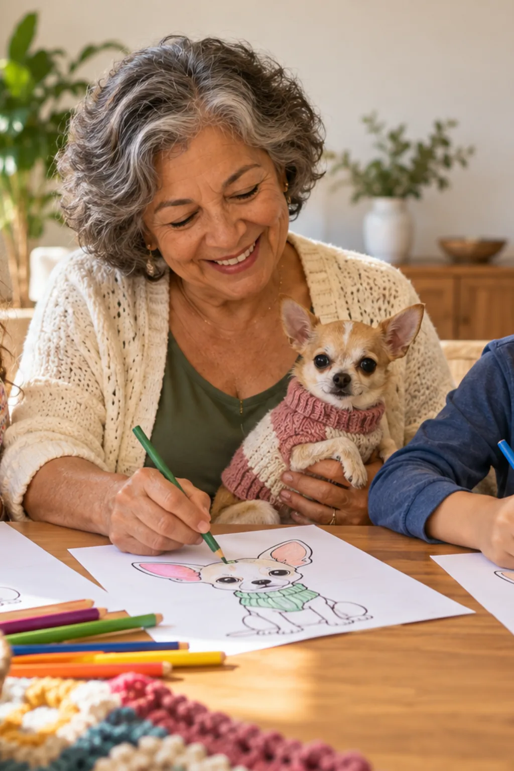desenho de chihuahua para colorir — exemplo criado na Desenhos pra Colorir