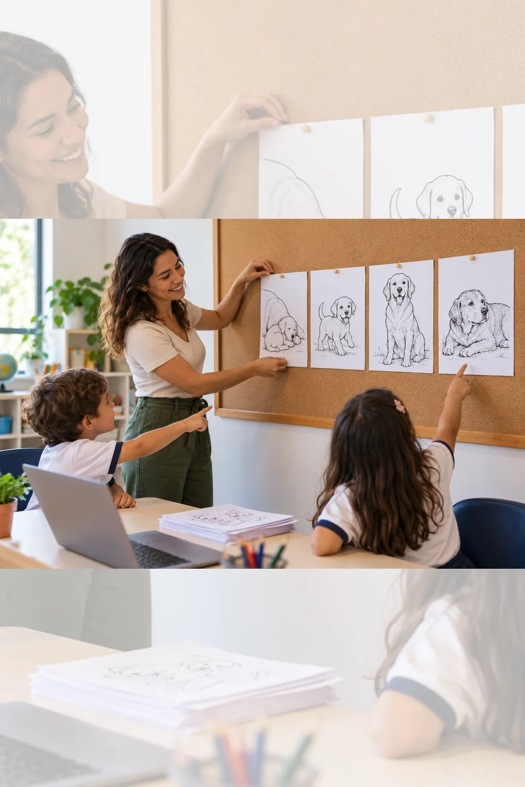 desenhos do ciclo de vida do cachorro para colorir — exemplo criado na Desenhos pra Colorir