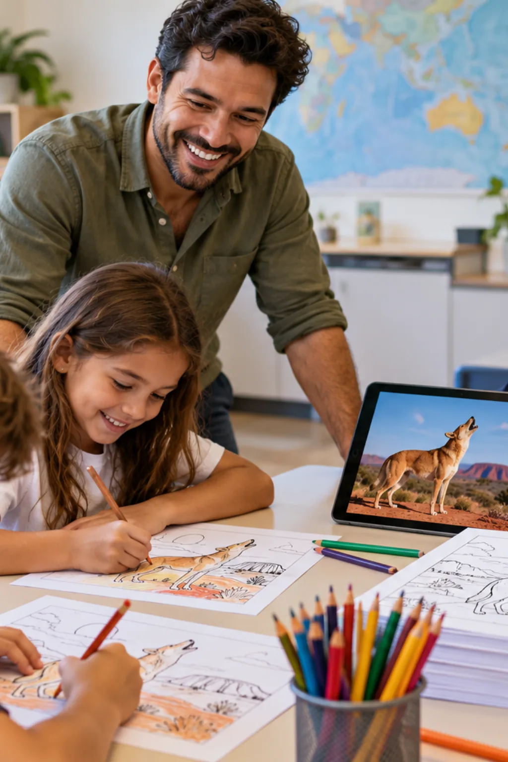 desenhos de dingo para colorir — exemplo criado na Desenhos pra Colorir