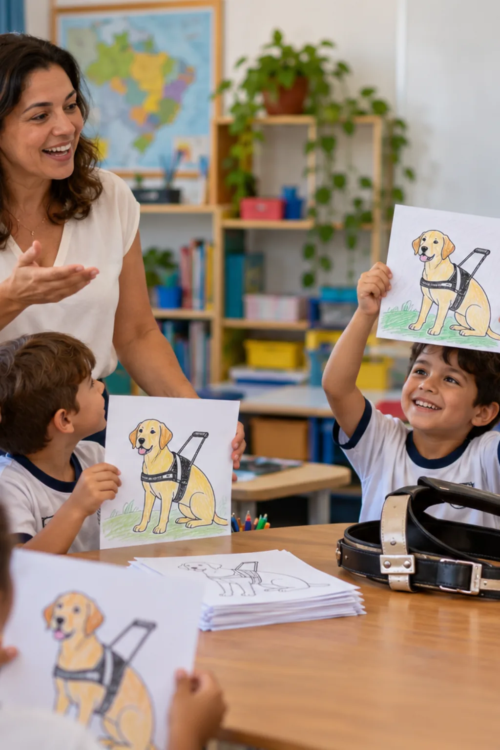 desenho de labrador para colorir — exemplo criado na Desenhos pra Colorir