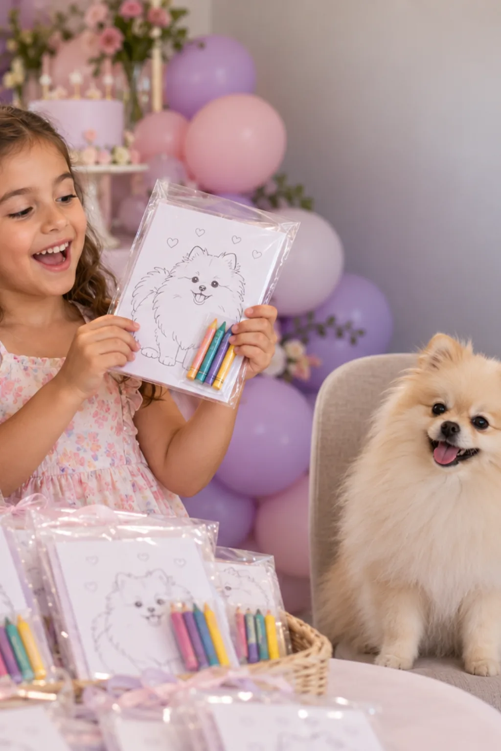 desenhos de lulu da pomerânia para colorir — exemplo criado na Desenhos pra Colorir
