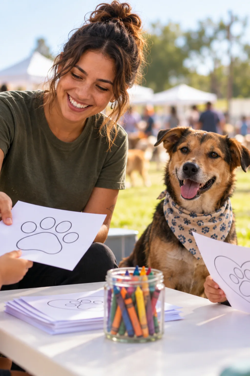 desenhos de patas de cachorro para colorir — exemplo criado na Desenhos pra Colorir