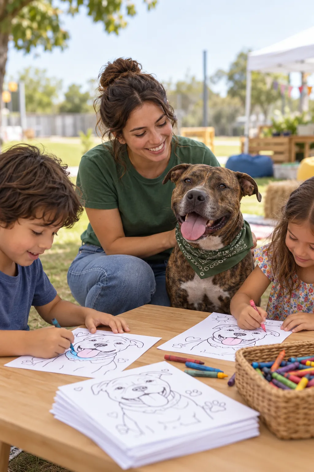 desenho de pitbull para colorir — exemplo criado na Desenhos pra Colorir