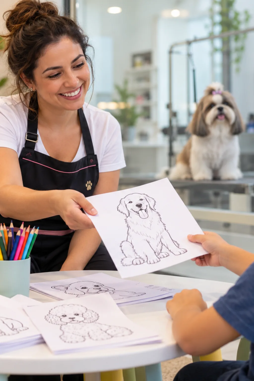 desenhos de cachorros de raça para colorir — exemplo criado na Desenhos pra Colorir