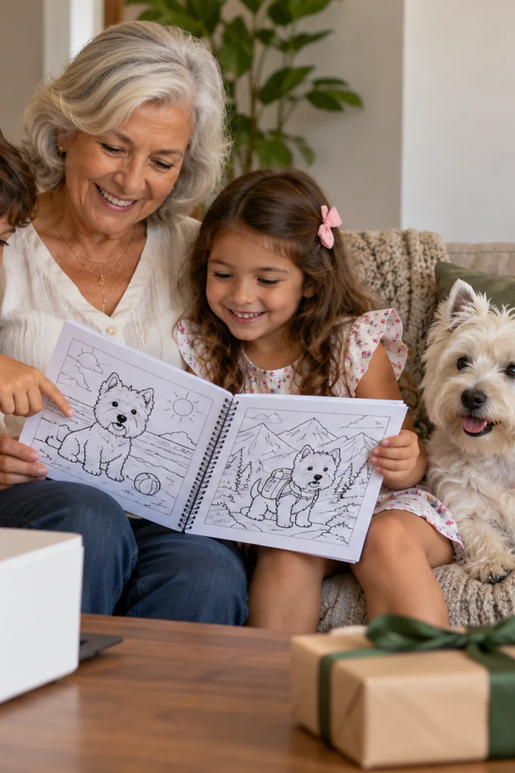 desenhos de cachorro westie para colorir — exemplo criado na Desenhos pra Colorir
