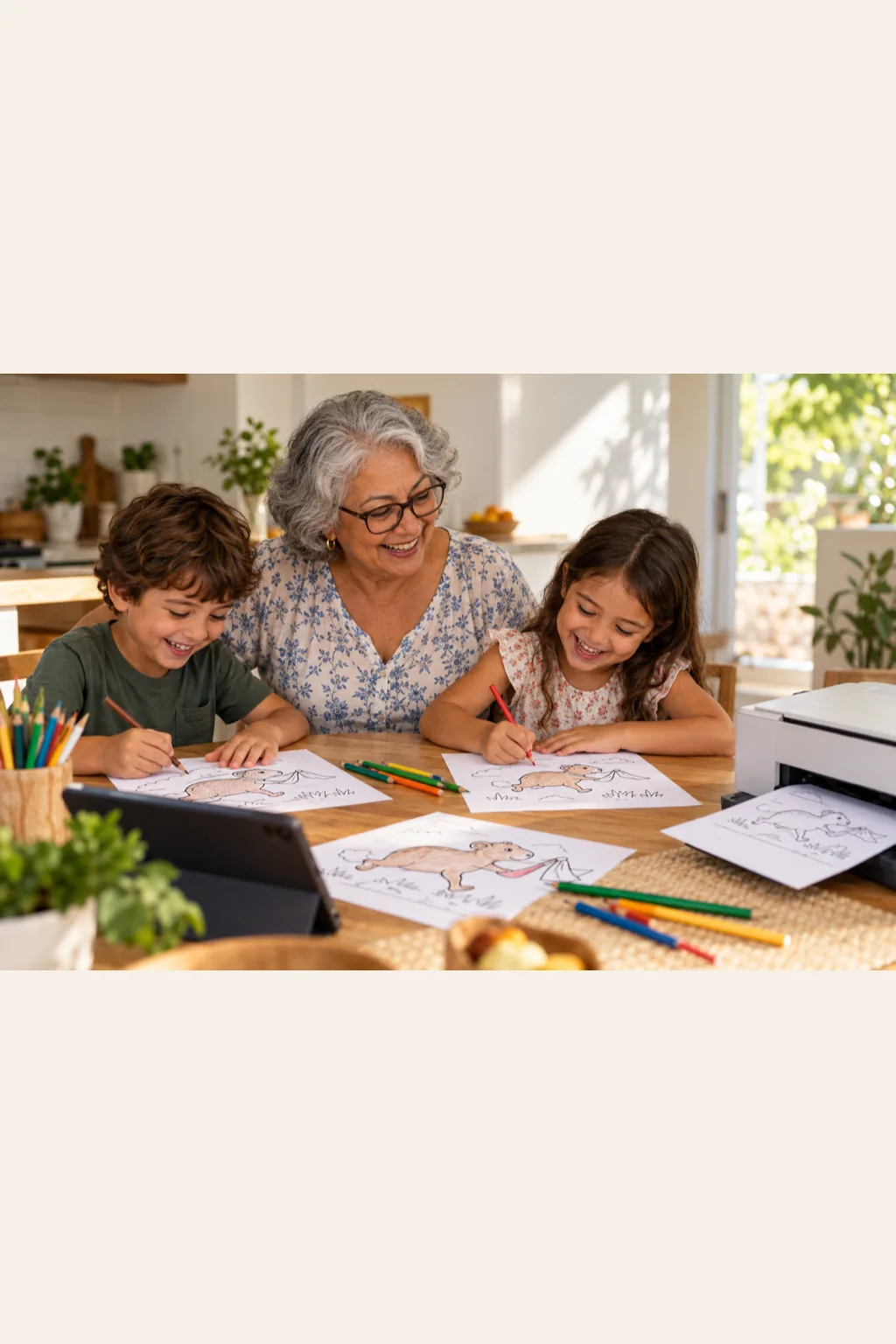 desenhos da cantiga Corre Cutia para colorir — exemplo criado na Desenhos pra Colorir