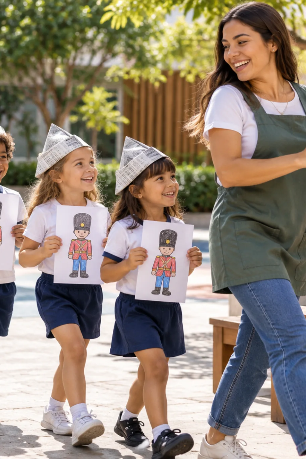 desenhos da cantiga Marcha Soldado para colorir — exemplo criado na Desenhos pra Colorir
