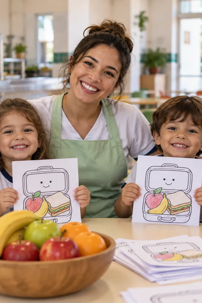 desenhos da cantiga Meu Lanchinho para colorir — exemplo criado na Desenhos pra Colorir