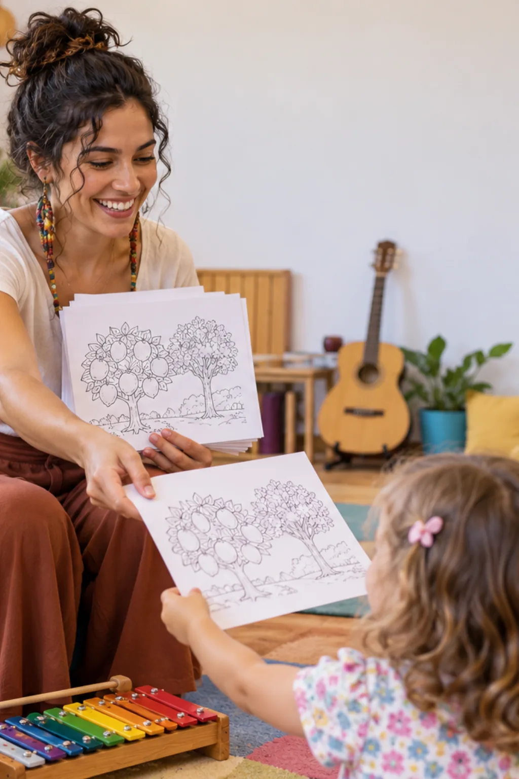 desenhos da cantiga Meu Limão, Meu Limoeiro para colorir — exemplo criado na Desenhos pra Colorir