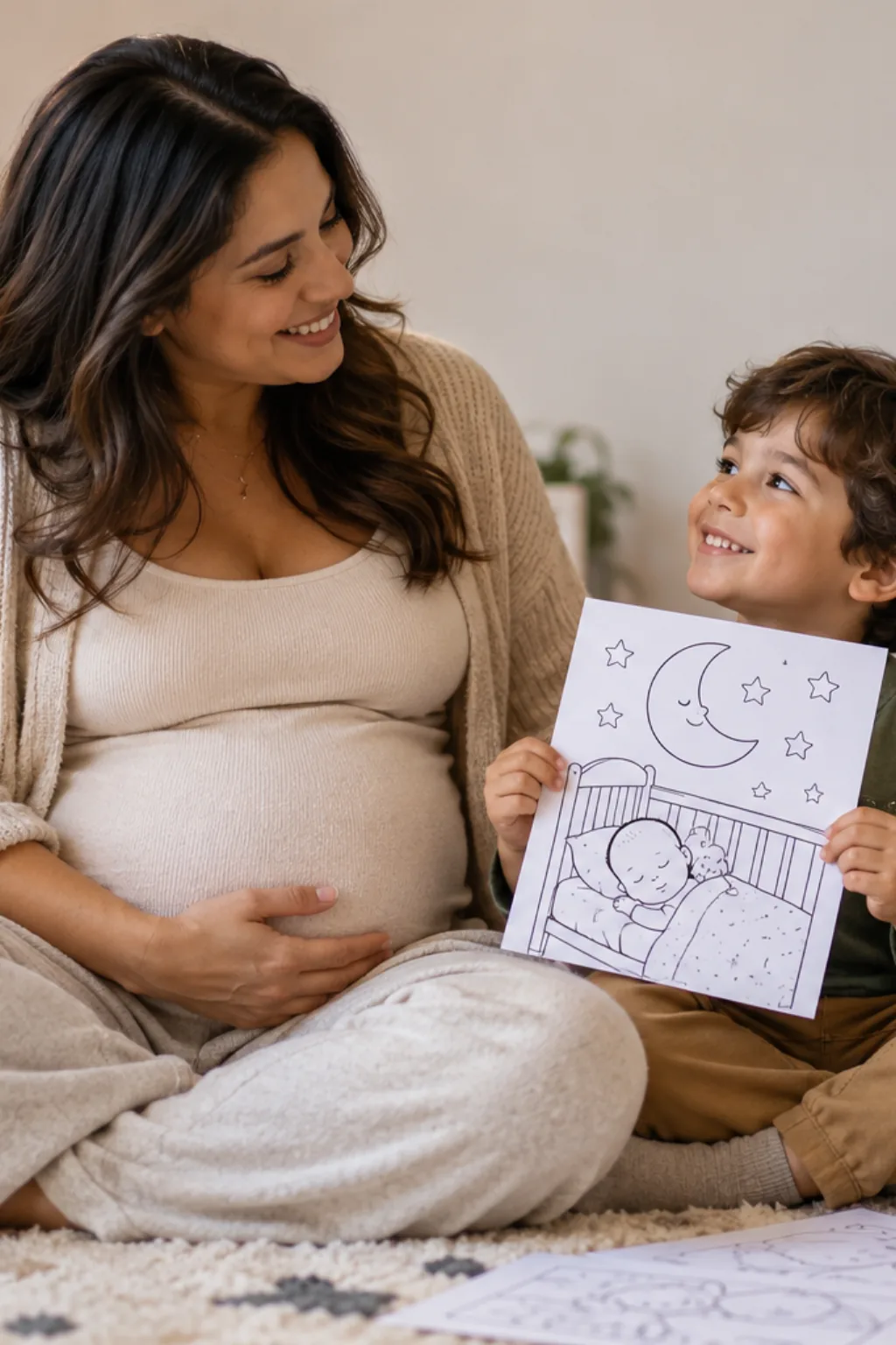 desenhos da cantiga Nana Neném para colorir — exemplo criado na Desenhos pra Colorir
