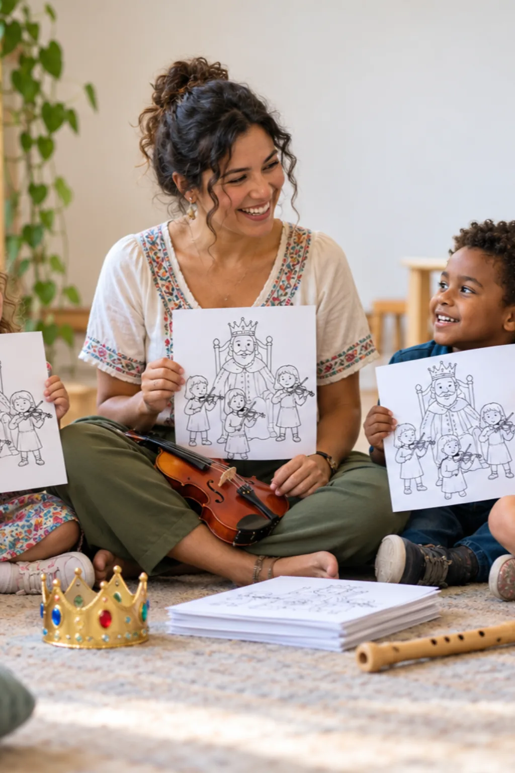 desenhos da cantiga Old King Cole para colorir — exemplo criado na Desenhos pra Colorir