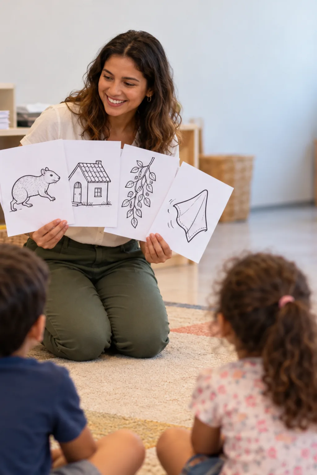 desenhos da parlenda Corre Cutia para colorir — exemplo criado na Desenhos pra Colorir