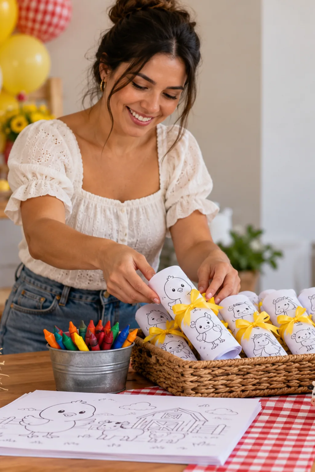 desenhos da música Pintinho Piu para colorir — exemplo criado na Desenhos pra Colorir