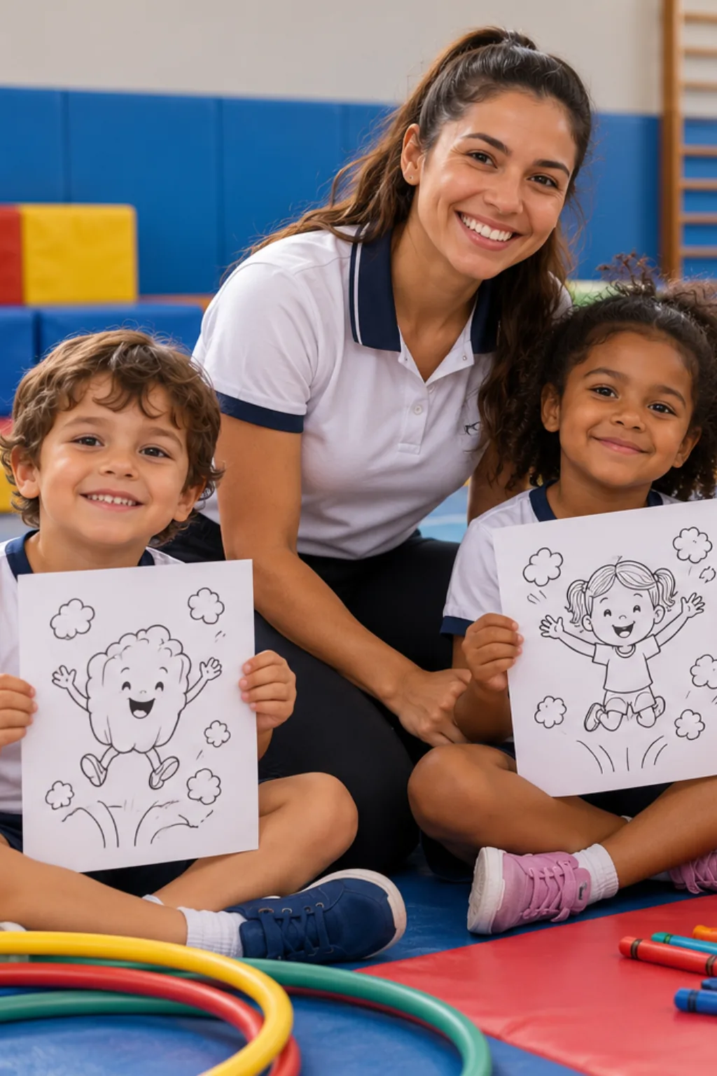 desenhos da cantiga Pula, Pula, Pipoquinha para colorir — exemplo criado na Desenhos pra Colorir