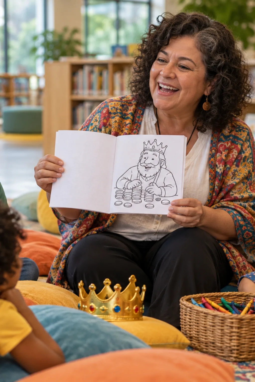 desenhos da cantiga Sing a Song of Sixpence para colorir — exemplo criado na Desenhos pra Colorir