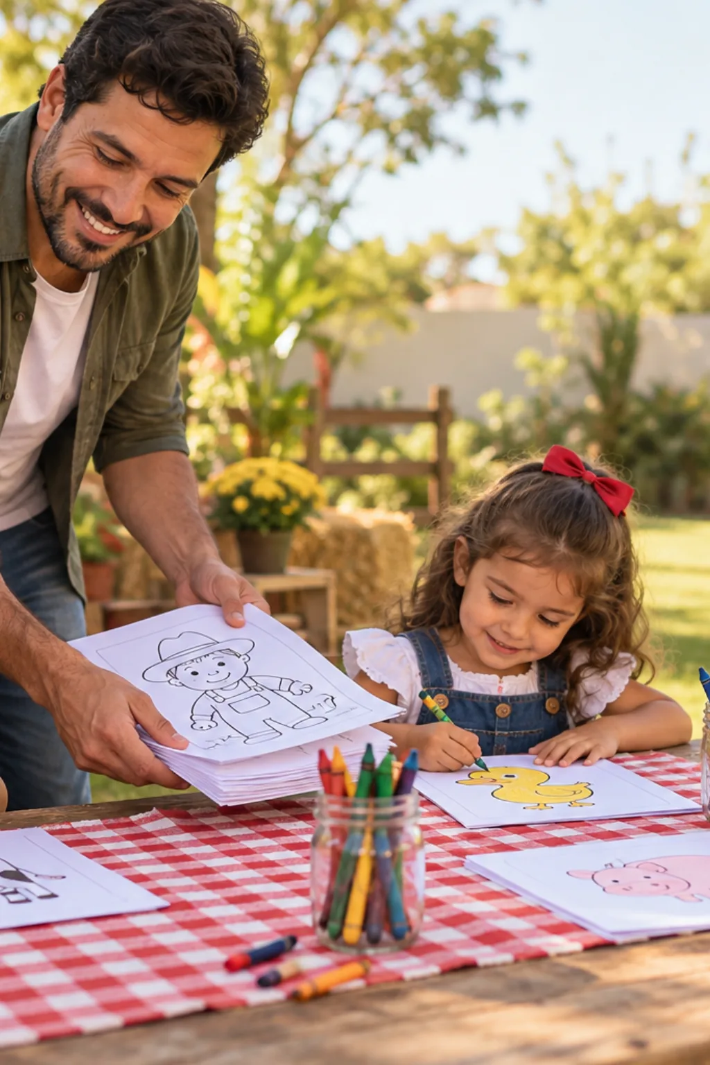desenhos da cantiga Sítio do Seu Lobato para colorir — exemplo criado na Desenhos pra Colorir