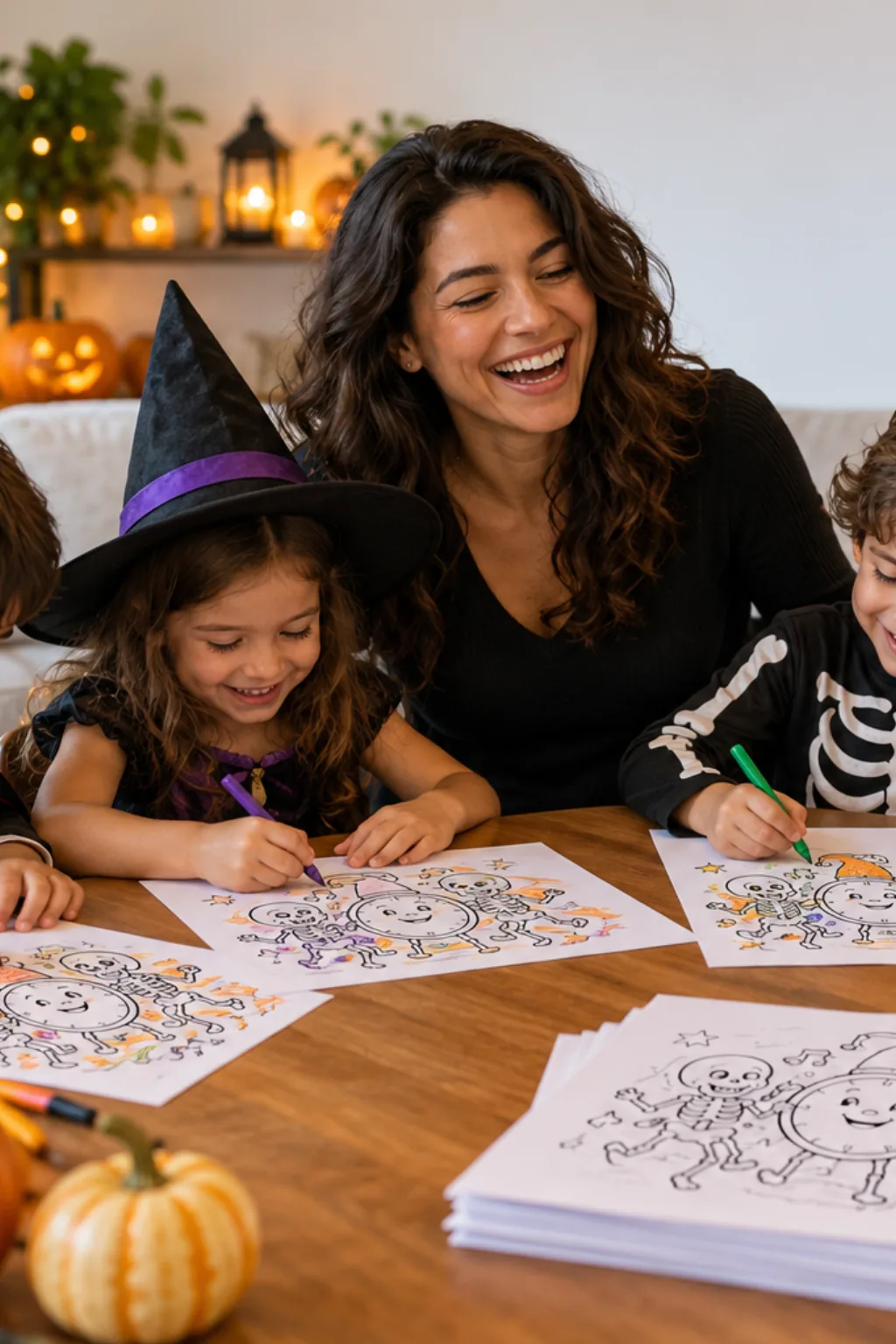 desenhos da cantiga Tumbalacatumba para colorir — exemplo criado na Desenhos pra Colorir