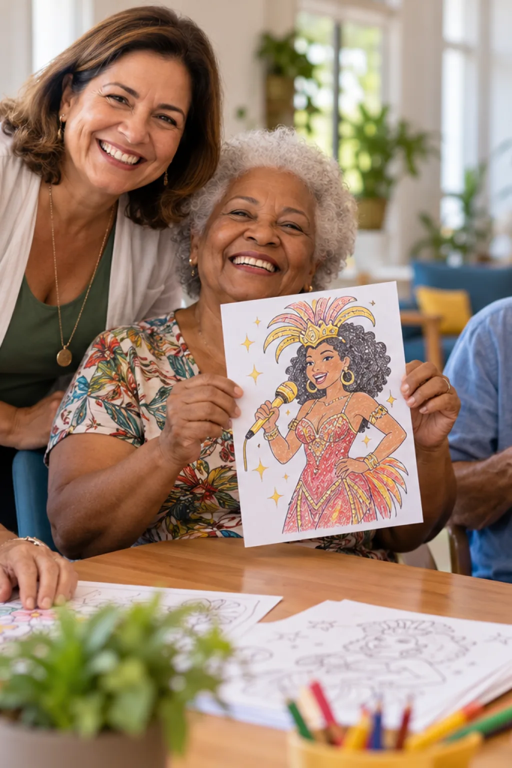 desenhos da Alcione para colorir — exemplo criado na Desenhos pra Colorir
