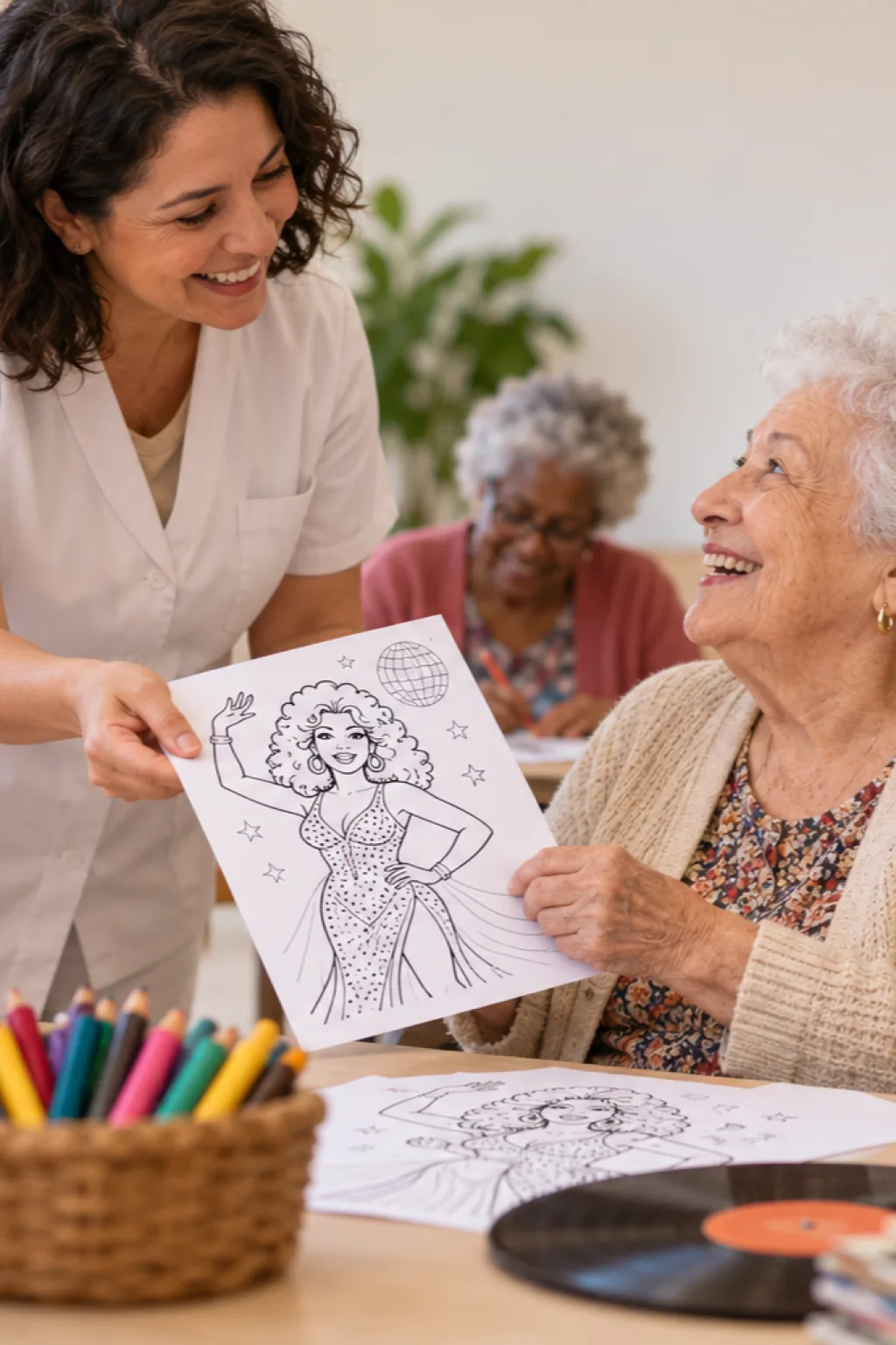 desenhos da Diana Ross para colorir — exemplo criado na Desenhos pra Colorir