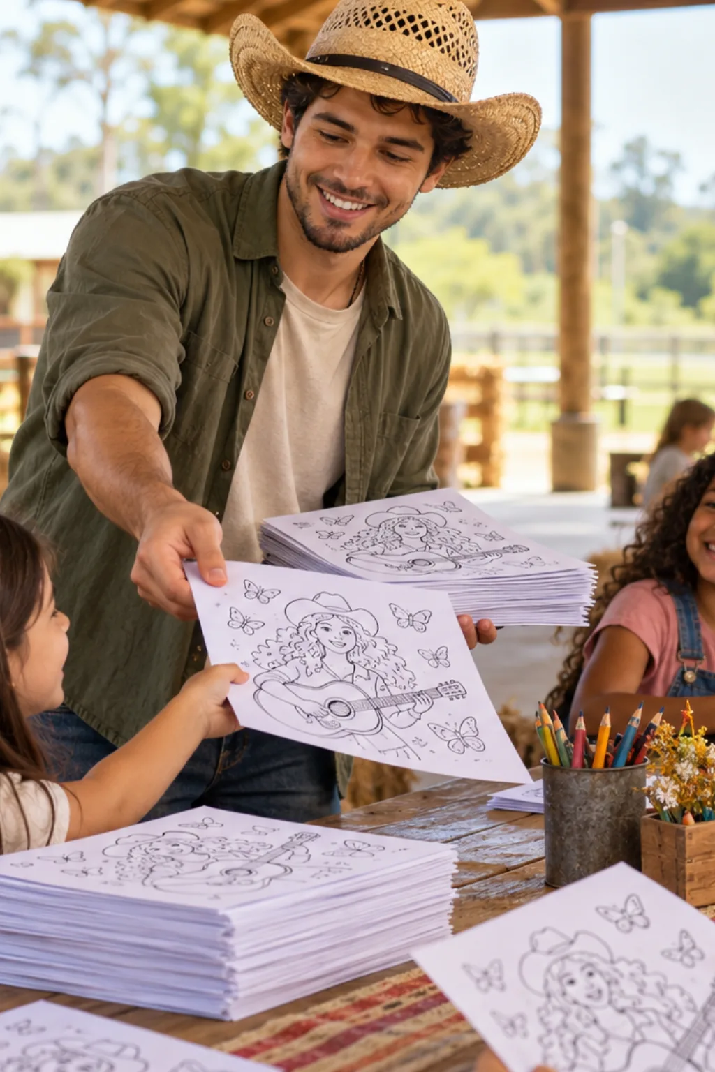 desenhos da Dolly Parton para colorir — exemplo criado na Desenhos pra Colorir