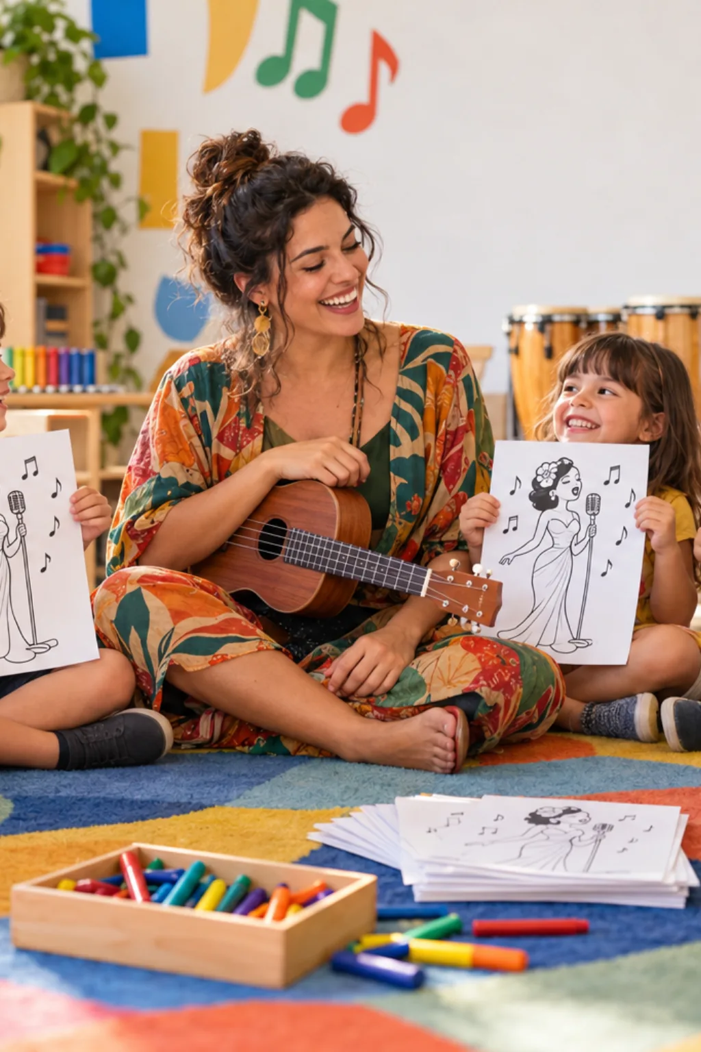 desenhos da Ella Fitzgerald para colorir — exemplo criado na Desenhos pra Colorir