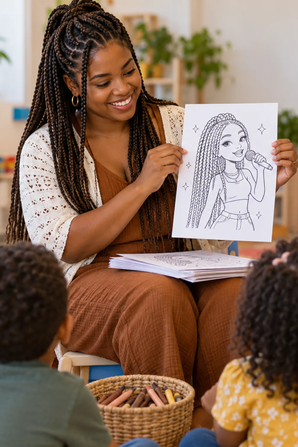 desenhos da IZA para colorir — exemplo criado na Desenhos pra Colorir