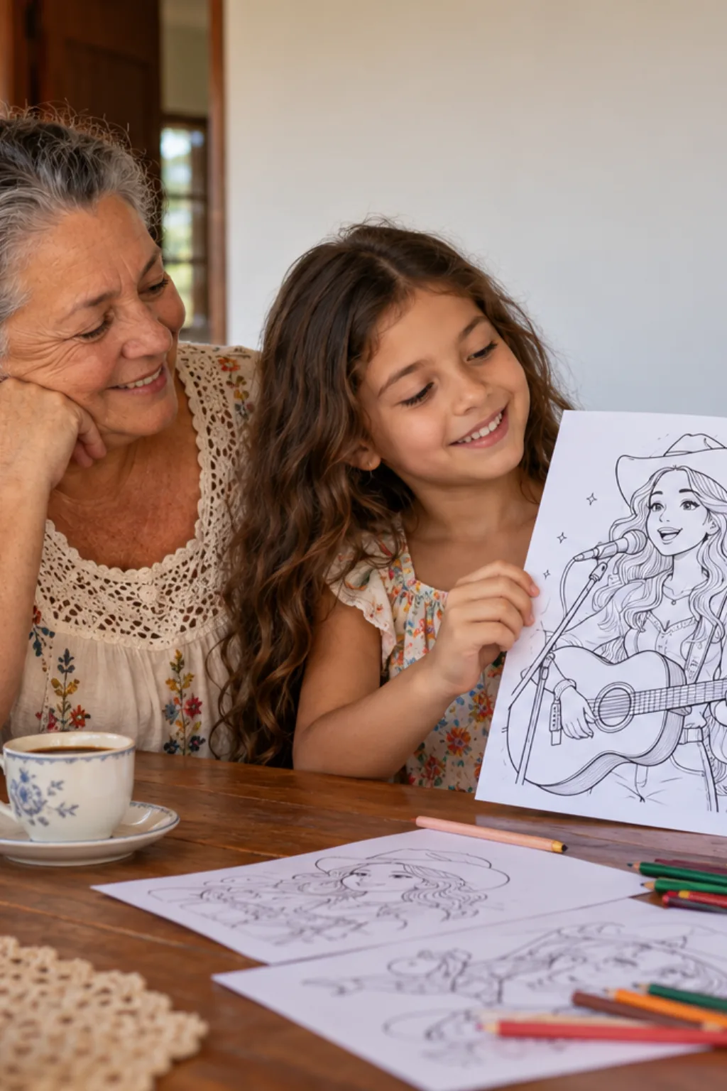 desenhos da Marília Mendonça para colorir — exemplo criado na Desenhos pra Colorir