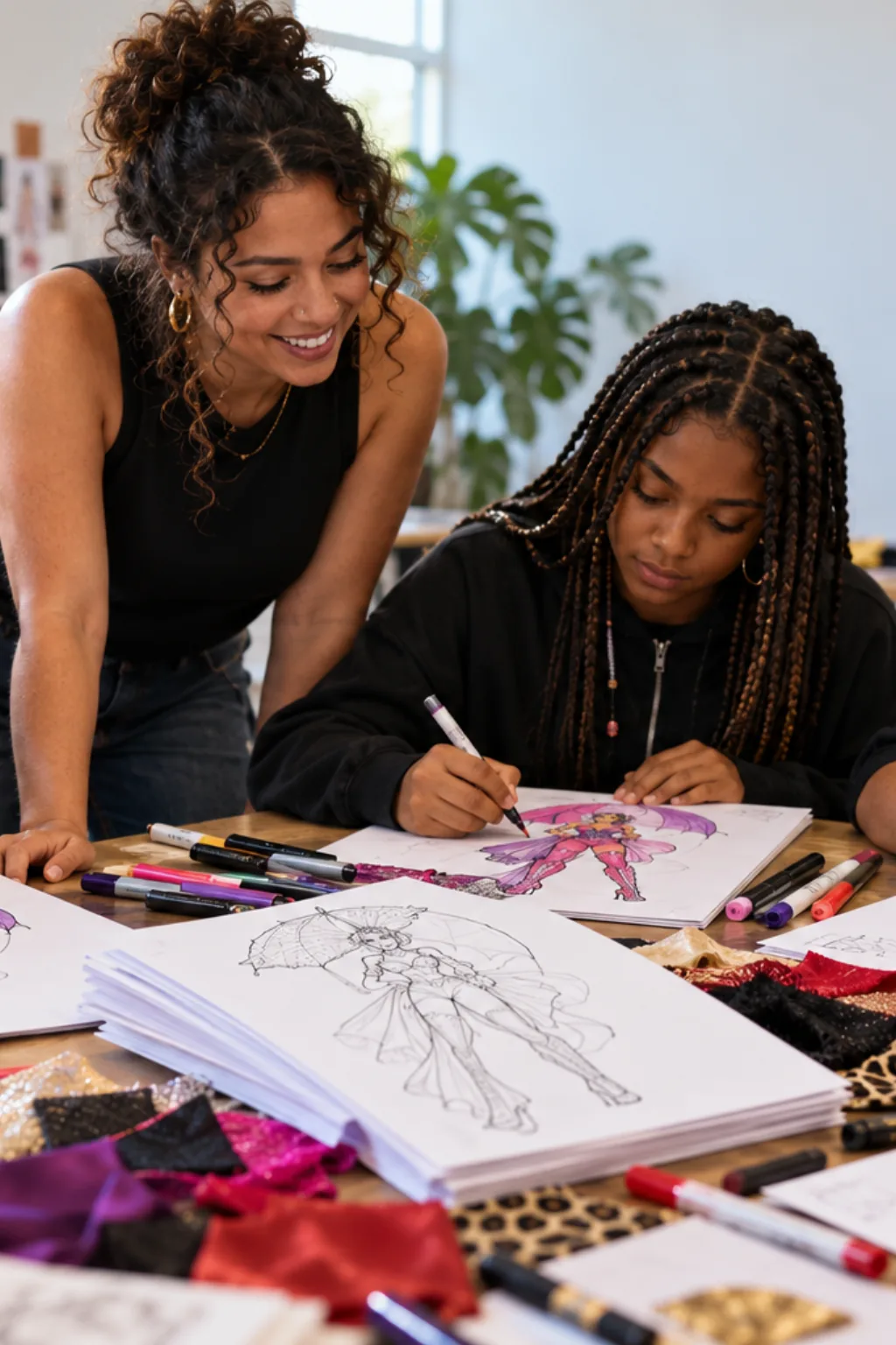 desenhos da Rihanna para colorir — exemplo criado na Desenhos pra Colorir