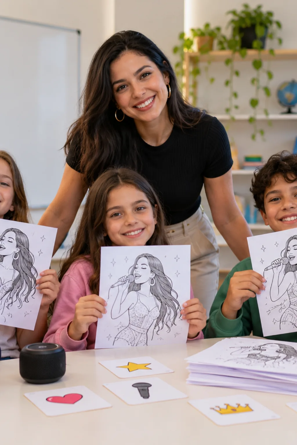 desenhos da Selena Gomez para colorir — exemplo criado na Desenhos pra Colorir