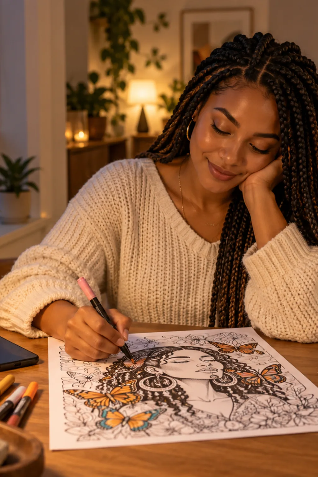 desenhos da SZA para colorir — exemplo criado na Desenhos pra Colorir