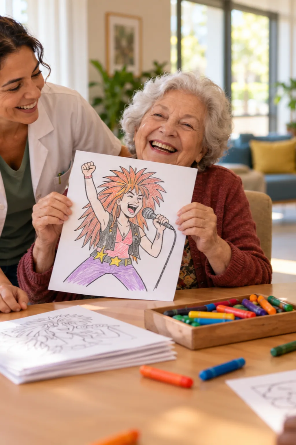 desenhos da Tina Turner para colorir — exemplo criado na Desenhos pra Colorir