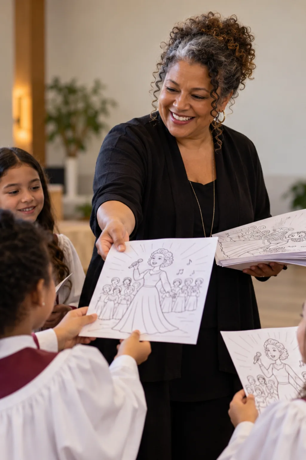 desenhos da Whitney Houston para colorir — exemplo criado na Desenhos pra Colorir