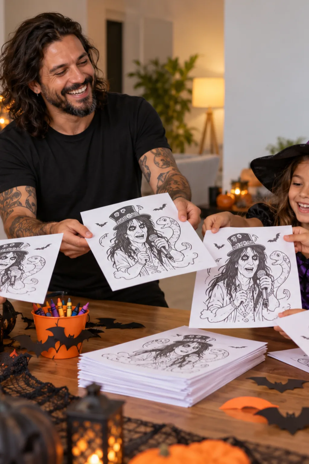 desenhos do Alice Cooper para colorir — exemplo criado na Desenhos pra Colorir