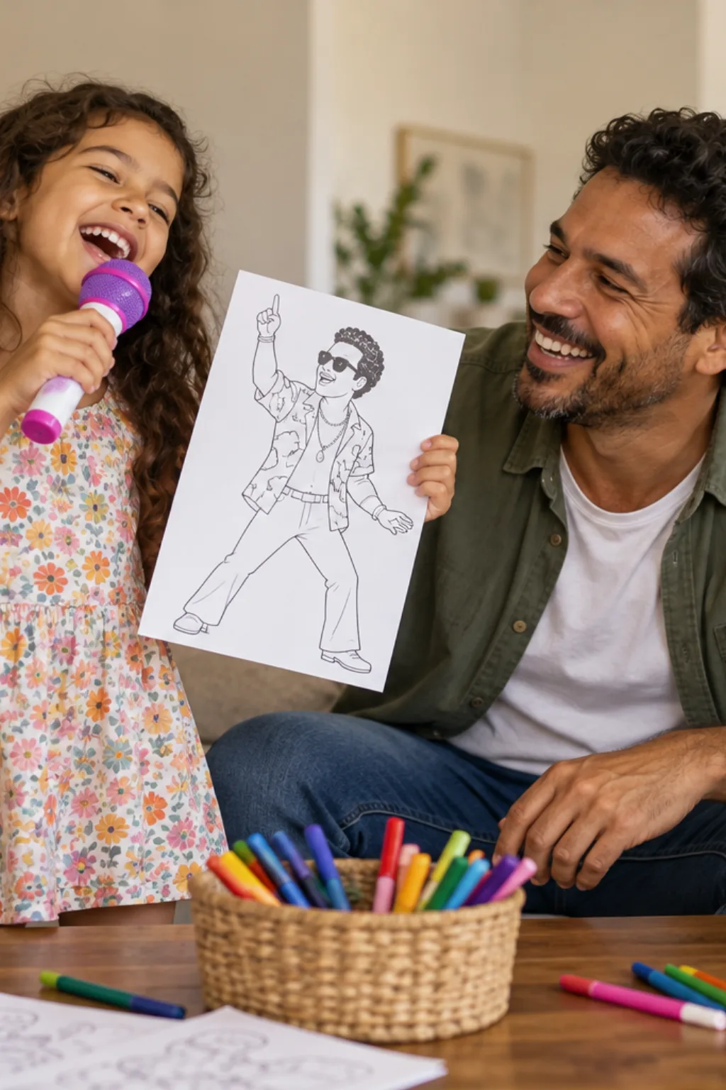 desenhos do Bruno Mars para colorir — exemplo criado na Desenhos pra Colorir