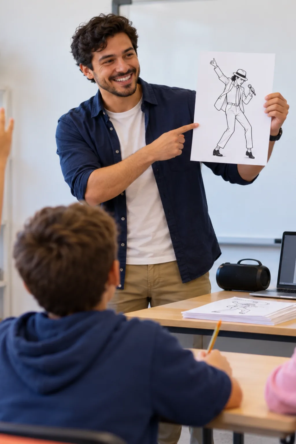 desenhos do Justin Timberlake para colorir — exemplo criado na Desenhos pra Colorir