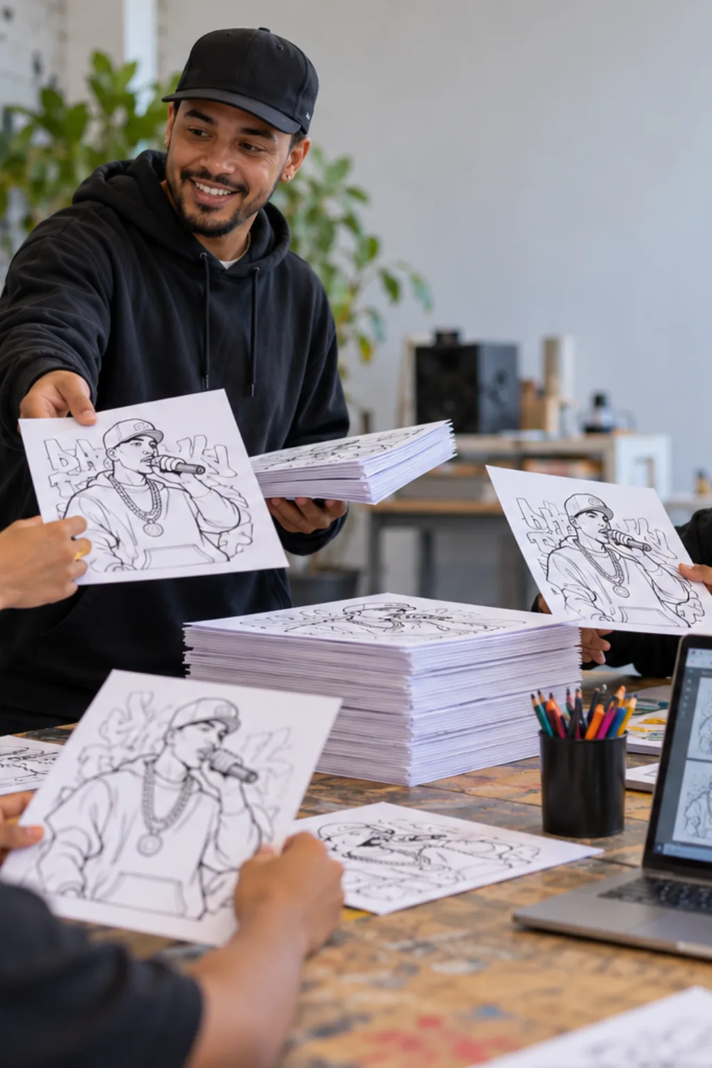 desenhos do Lil Durk para colorir — exemplo criado na Desenhos pra Colorir